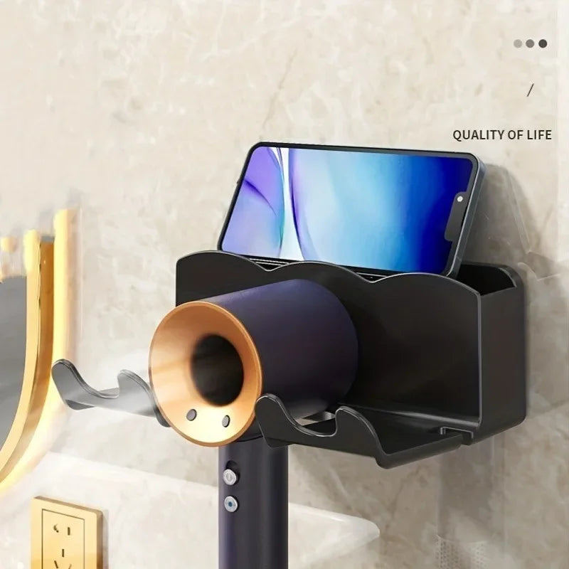 Soporte Adhesivo de Pared para Secador de Cabello