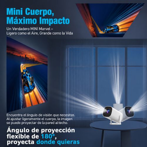 Mini Proyector Portátil WiFi 6 Full HD 4K