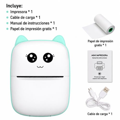 Mini Impresora Térmica Portátil Inalámbrica