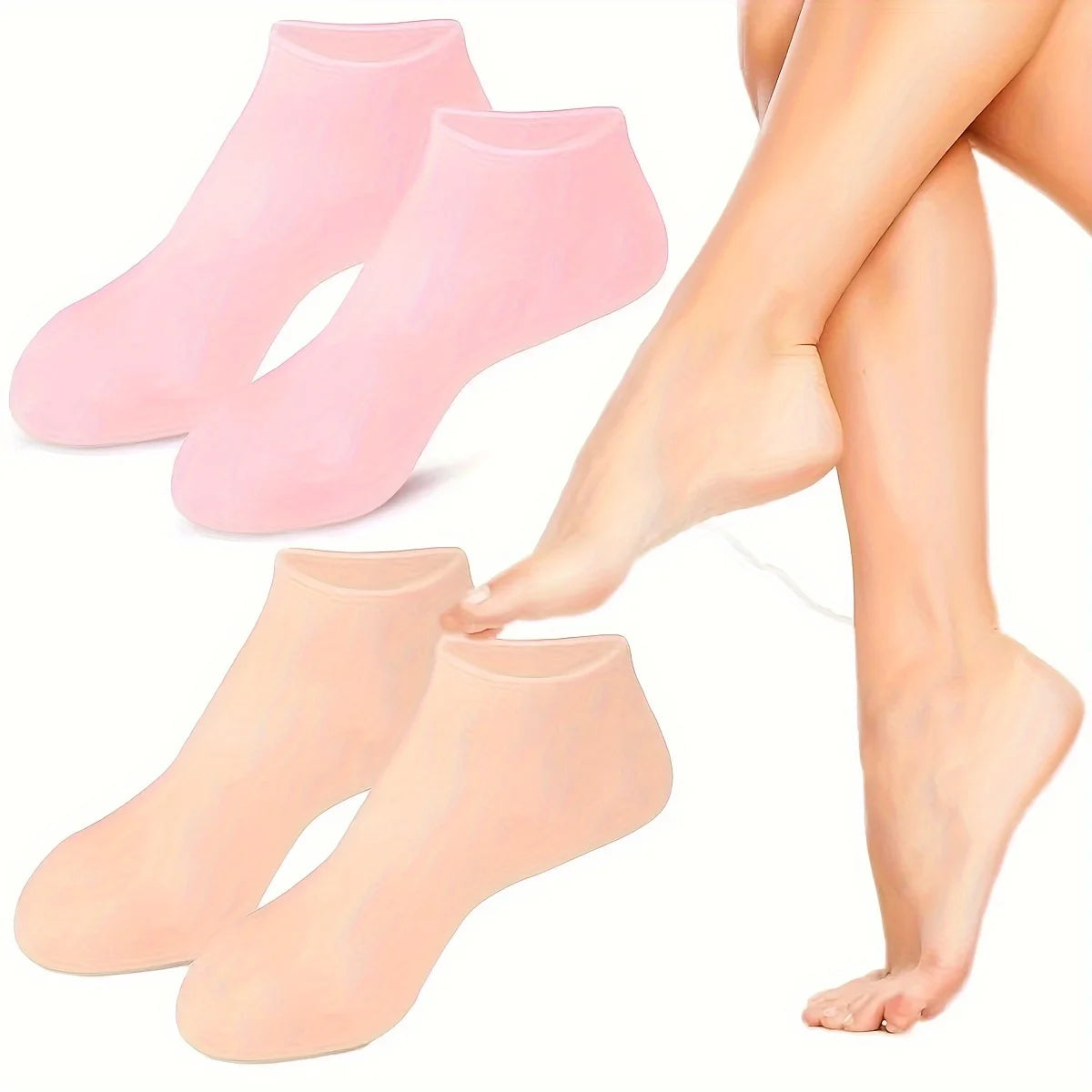 Calcetines Hidratantes de Silicona 2 Unidades