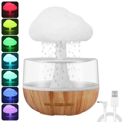 Humidificador Nube de Lluvia con Luz LED